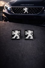 Peugeot Logo Emblem / Aufkleber – Silber (2 Stück) *NEU*