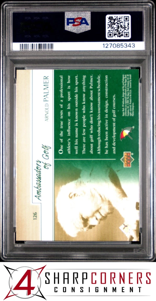 2001 SP AUTHENTIC GOLF #126 ARNOLD PALMER HOF PSA 10 - Image 2 of 3