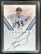 2025 Futera Platinum Javier Zanetti Paragon Auto Autograph Blue #1/5 Portugal