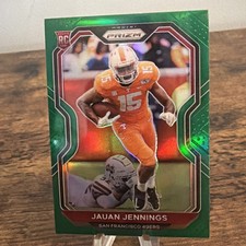 Jauan Jennings 2020 Panini Prizm GREEN PRIZM Rookie Card #304 RC  S.F. 49ers. rookie card picture