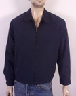 vintage 60s JC Penney Towncraft Full Zip James Dean Jacket Navy Blue USA sz L