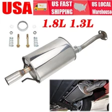 Rear Exhaust Muffler with Gaskets For Honda Civic 1.8L 1.3L 2006 -2009 2010 2011