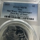 2018 Niue $2 DISNEY Star Wars STORMTROOPER 1 Oz Silver  PCGS MS70 FDOI — photo 7