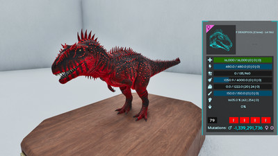  ARK Survival Ascended OFFICIAL PVE - 1 PAIR ADULT CARCHA GOOD STATS 1605M
