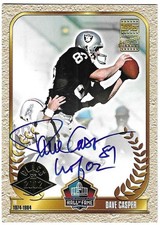 Dave Casper 2002 TOPPS NFL FOOTBALL HALL OF FAME AUTOGRAPH CARD Raiders AUTO SP