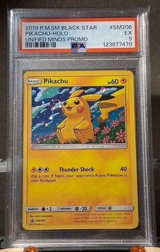 Pokémon Pikachu SM206 PSA 5 -Swirl-