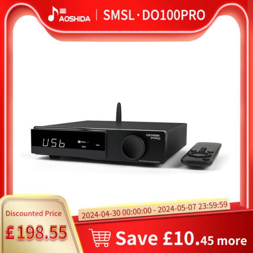 SMSL DO100PRO Desktop HiFi Zrównoważony ES9039Q2M *2 DAC Obsługa TV HDMI (ARC) PS5 - Zdjęcie 1 z 14