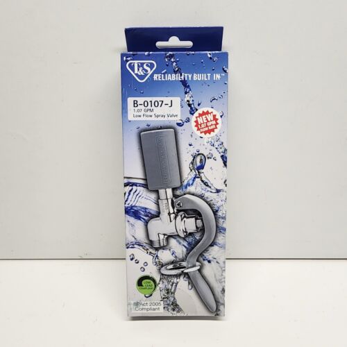 T&S BRASS Low-Flow Spray Valve B-0107-J , 1.07 gpm, 3/4" - Chrome