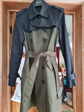 Coach Trench Coat, Khaki And Black, Good Condition, Size Xs, Fit 8-10