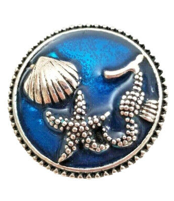 SEAHORSE CLAM STARFISH 18mm/20mm GINGER SNAP BUTTON FOR INTERCHANGEABLE JEWELRY