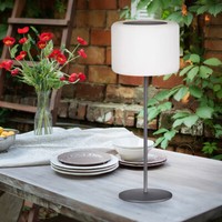 Tischlampe AußEnleuchte Solarlampe Dimmbar Fernbedienung Gartenlampe Led 39,5Cm