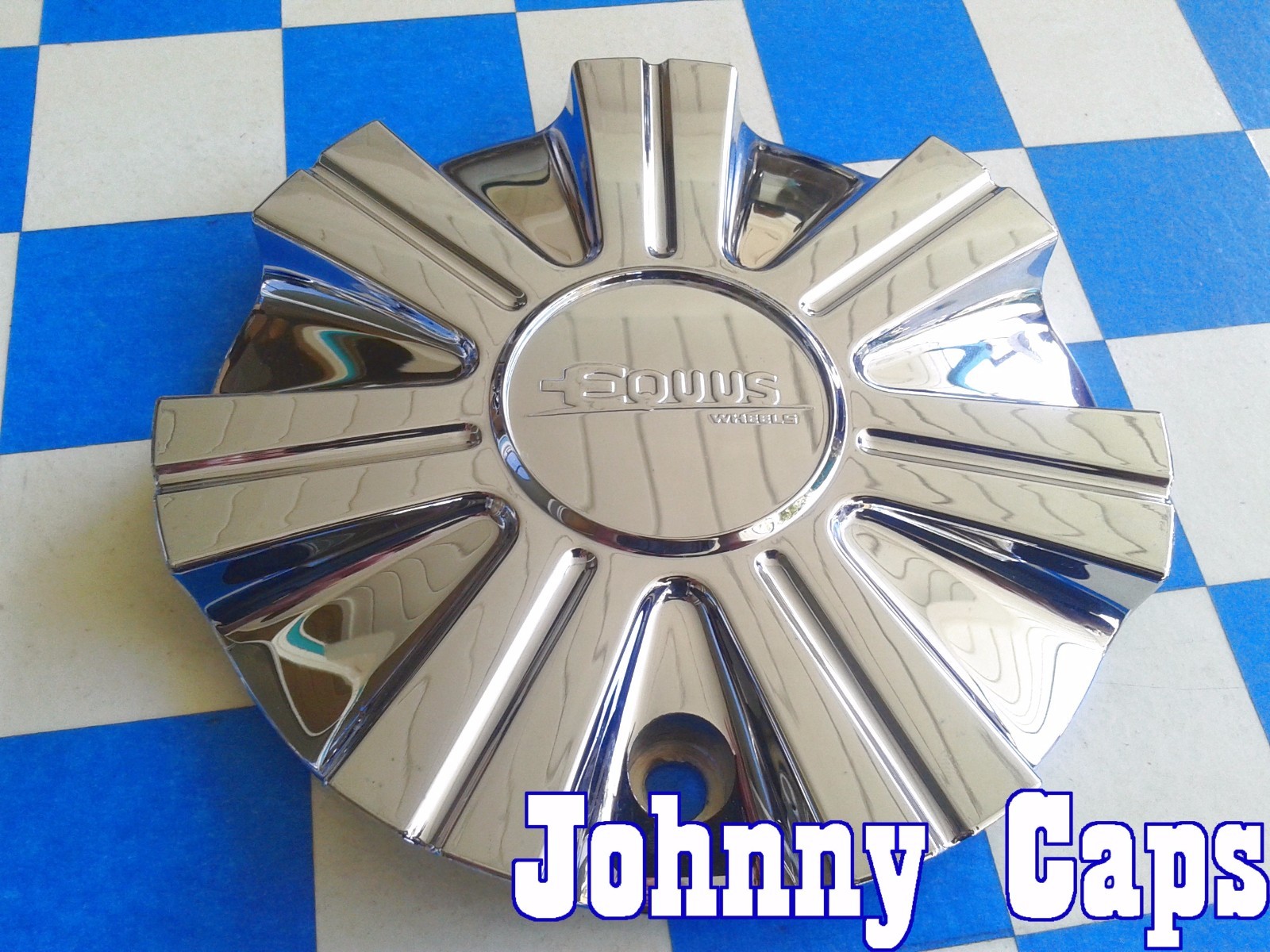 EQUUS Wheels [59] Chrome Center Caps # KLASH FWD Custom Wheel Center Hub Cap (1)