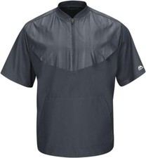 Majestic Men's Cool Base Short Sleeve Training Jacket CHARCOAL MEDIUM