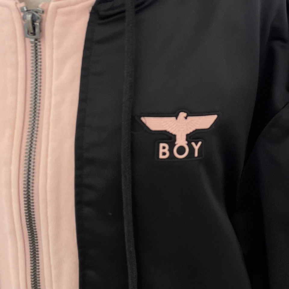 Мальчик London мужской с капюшоном крылья куртка размер M молнии черный розовый - Изображение 4 из 4