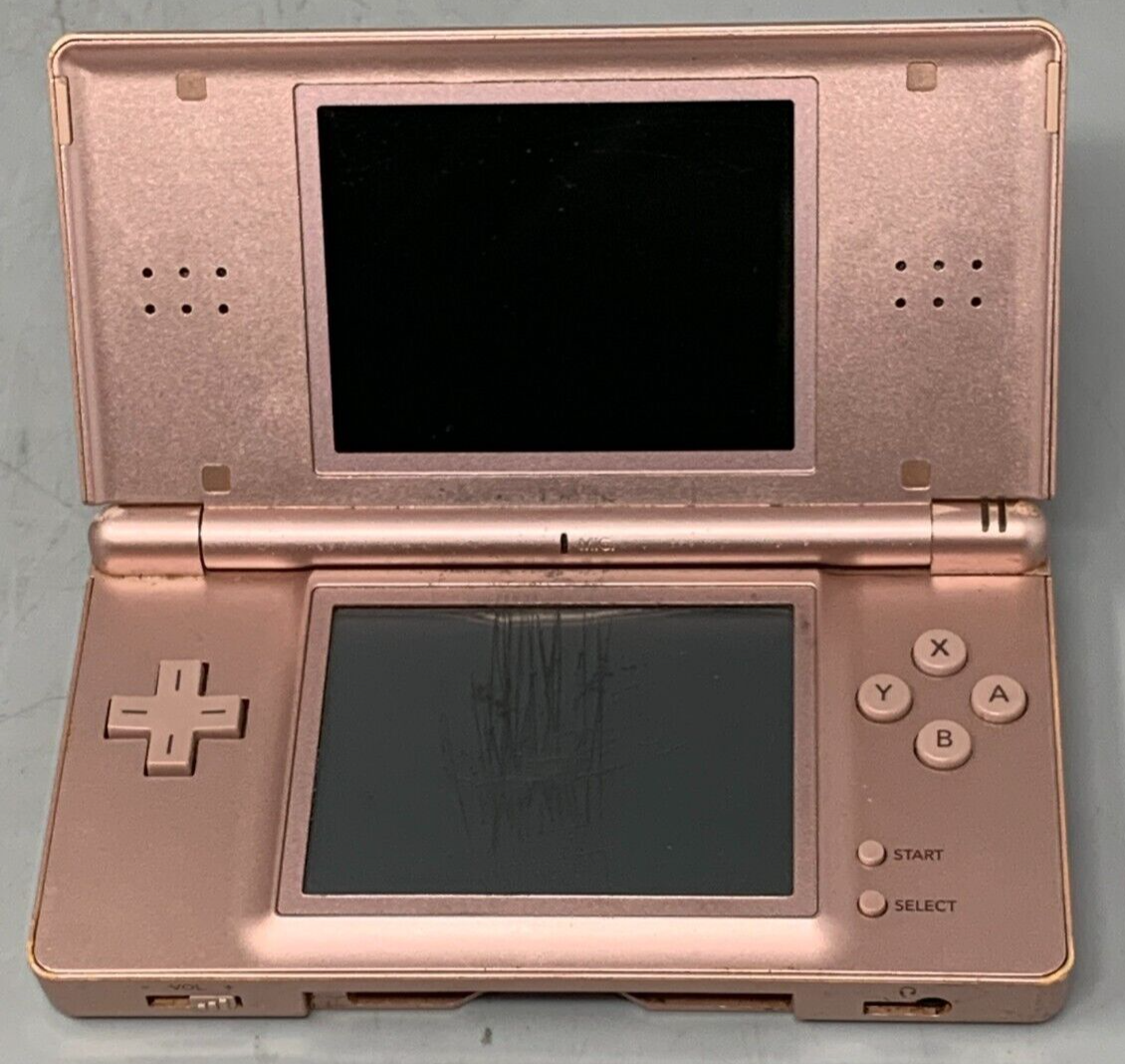 Nintendo DS Lite Handheld Game Console Only USG001 Metallic Rose