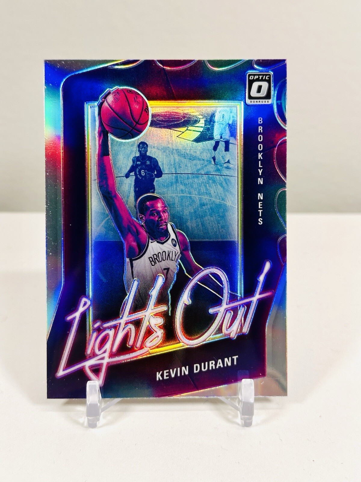 2020-21 Donruss Optic Lights Out Silver Prizm #8 Kevin Durant