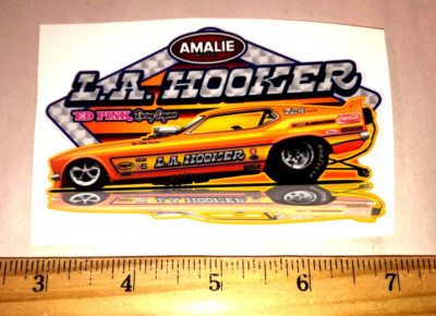 Dave Condit L.A. HOOKER 1972 MUSTANG Ed Pink NHRA Drag Racing Funny Car Sticker