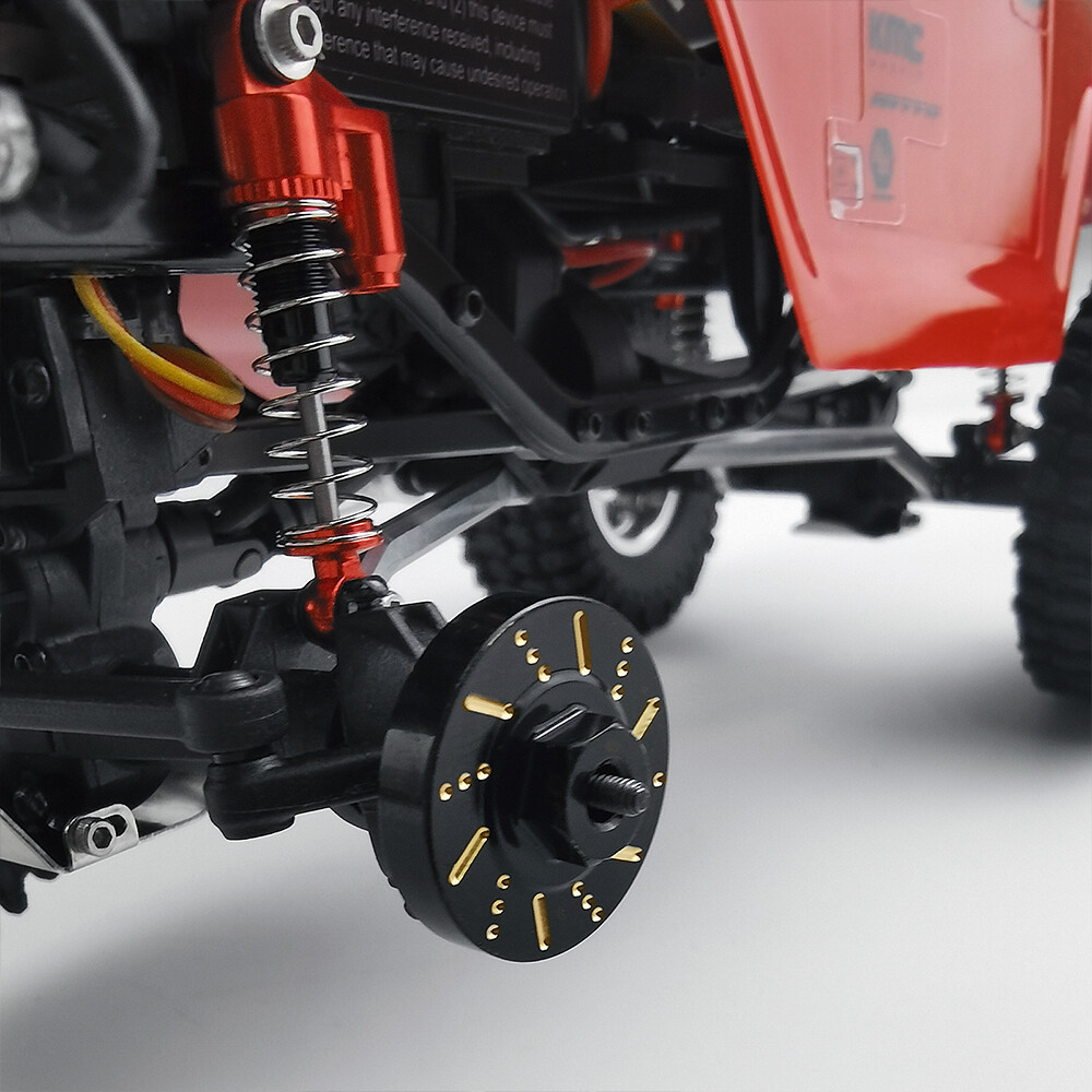 Brass Steering Knuckles Hex Adapters Counterweight For 1/24 Axial SCX24 RC Car