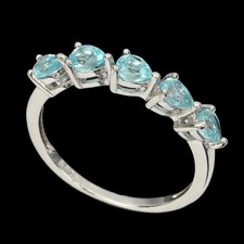925 Sterling Silver Ring Pear Apatite Jewelry Gemstone Jewelry Size 8