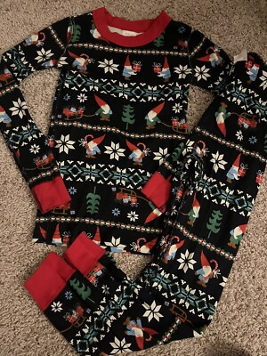 Hanna Andersson Christmas Pajamas 100% Organic Cotton Gnomes Sz