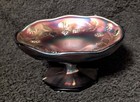 Fenton Rare Blackberry Royal Blue Miniature Stemmed Plate 2 1/2" T x 4 1/2" W — photo 2