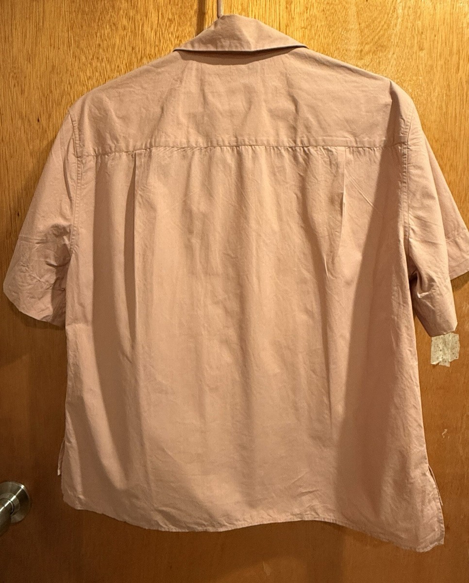 Margaret Howell SS23 Sz8 Short Sleeve Tail Shirt Dense Soft Cotton