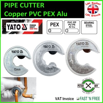 PIPE CUTTER Copper PVC PEX Alu TUBE SLICE Self Locking 15 / 18