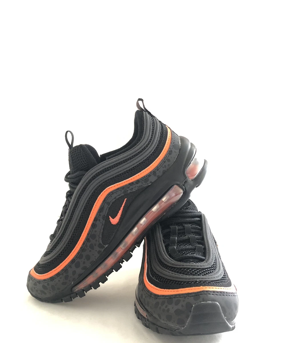 Nike Air Max 97 Safari Black Orange GS Running Shoes DX3088 001