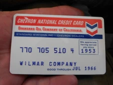 1966 CHEVRON STANDARD OIL CREDIT CHARGE CARD EXP 7/66