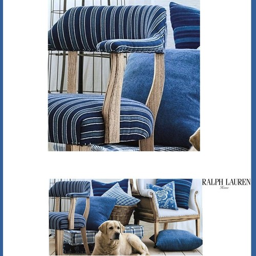 "stoffdesigns!" Hampton Charmebungalowstripeindigo von RALPH LAUREN "stoffdesigns!" Hampton Charmebungalowstripeindigo von RALPH LAUREN