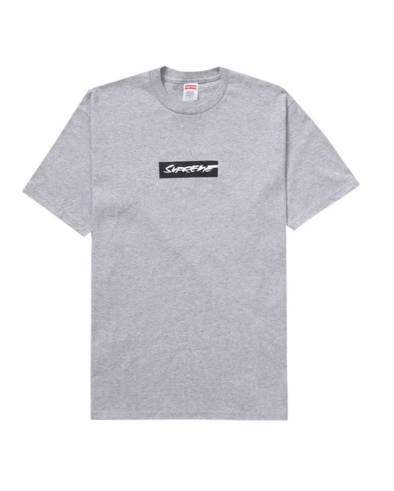 T shirt logo boîte Supreme Futura gris bruyère   Taille Large
