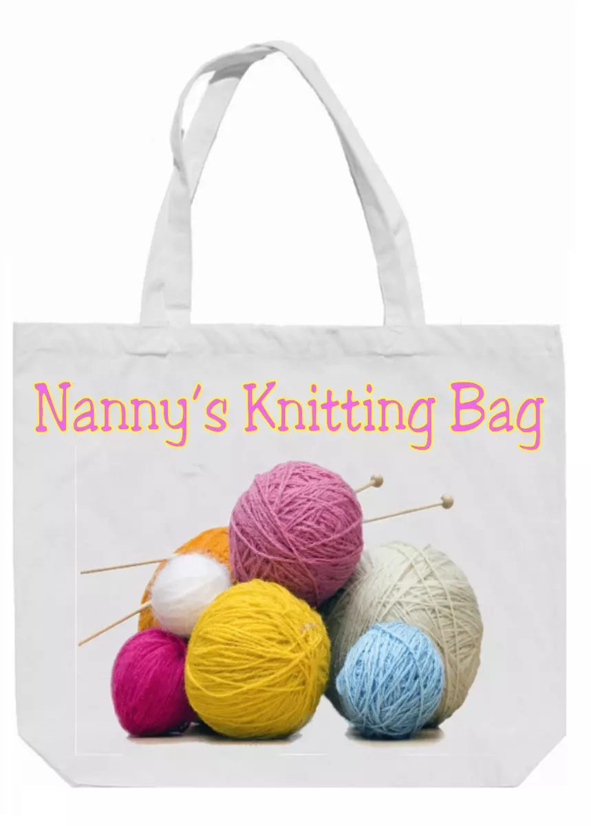 Personalised Knitting Tote Bag great Gift for Knitters Birthday