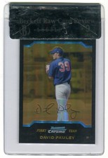2004 Bowman Chrome Gold Refractor #300 David Pauley RC Rookie Card /50 BGS 9. rookie card picture