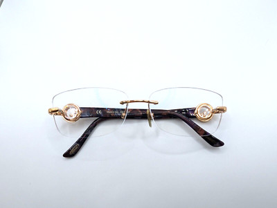 Chopard Eyeglasses Frames Only, VCH A36S, 57-15-140, 23KT GP, Multicolor, Italy