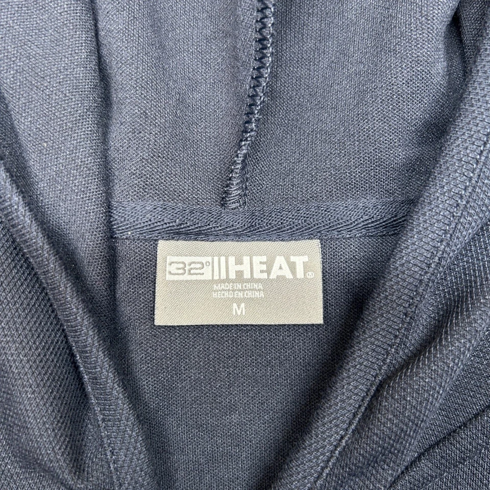 32 Degrees Heat Sudadera con Capucha Cremallera Completa Para Hombre Azul Medio Ligero Ropa Activa Chaqueta Foto 4 de 4