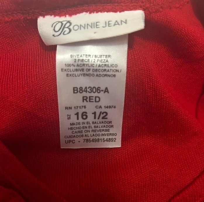 Cárdigan rojo con volantes Bonnie Jean Foto 3 de 3