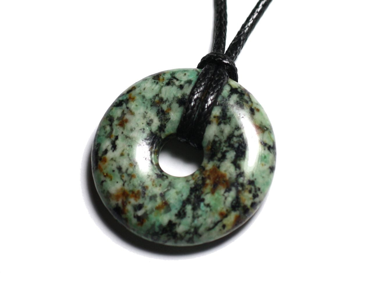 Collier turquoise d'Afrique 30mm pendentif en pierre naturelle pour lithothérapie