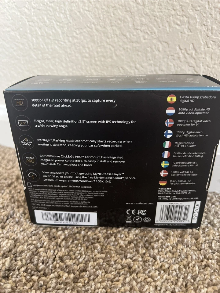 Nextbase 222 Dash Cam NBDVR222 25 HD 1080p - Image 2 of 2