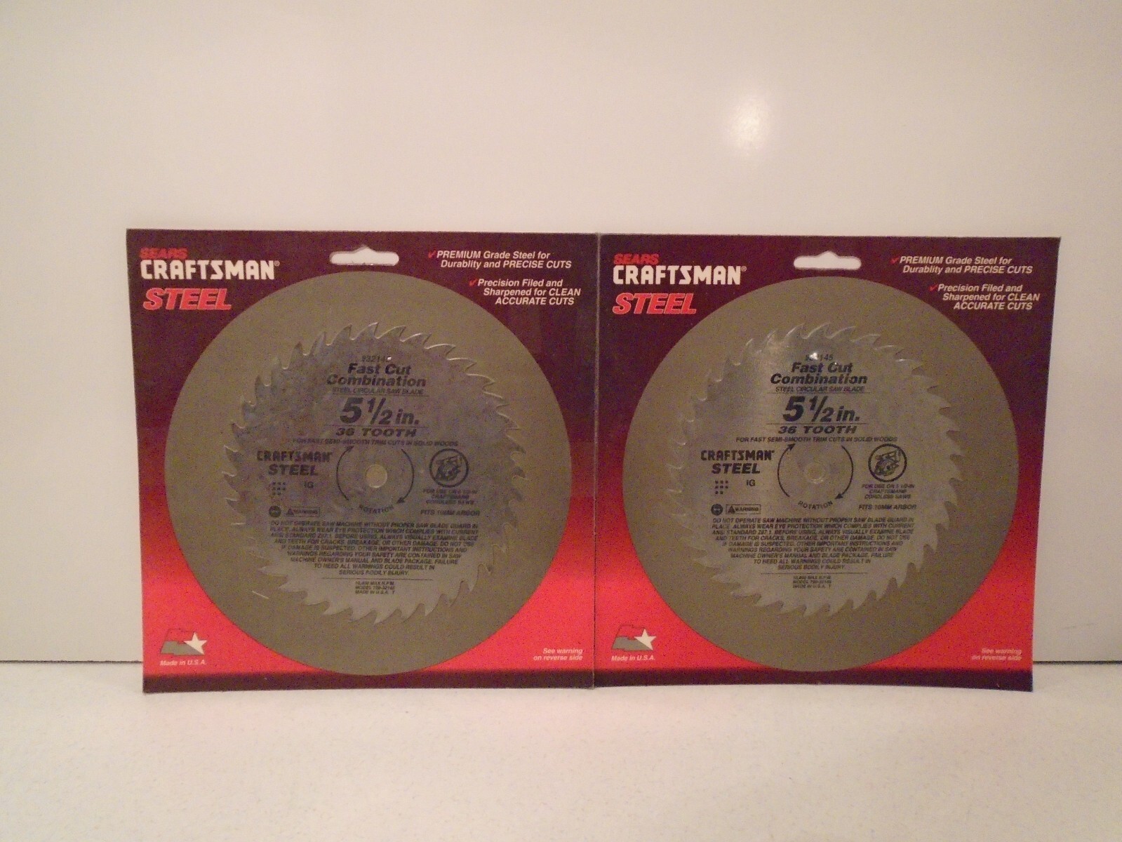 5 1/2" Craftsman Saw Blade x2, fast cut combo, 36 tooth New in package