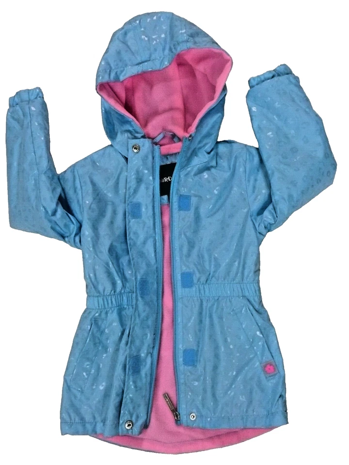 Limited Too Girls-Talla 4 T-Cintura elástica con aislamiento/Azul/Rosa Abrigo Cremallera Capucha Foto 4 de 4