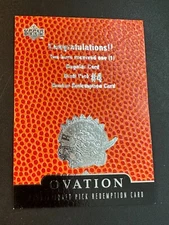 Antawn Jamison 1998-99 Upper Deck Ovation Redemption Rookie Draft Pick #4 HTF!