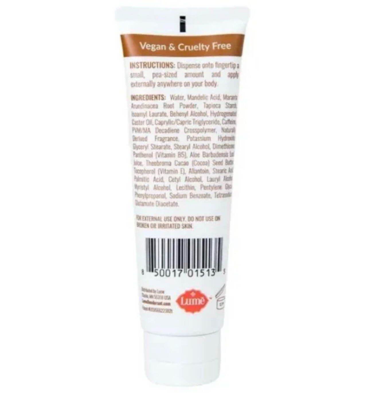 Lume WARM VANILLA Bundle 3 oz Cream Deodorant Tube & 5 oz Bar Soap NEW