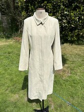 John Lewis Faux Suede Cream Coat Aline Size 14 Button Up Box Pleat Midi