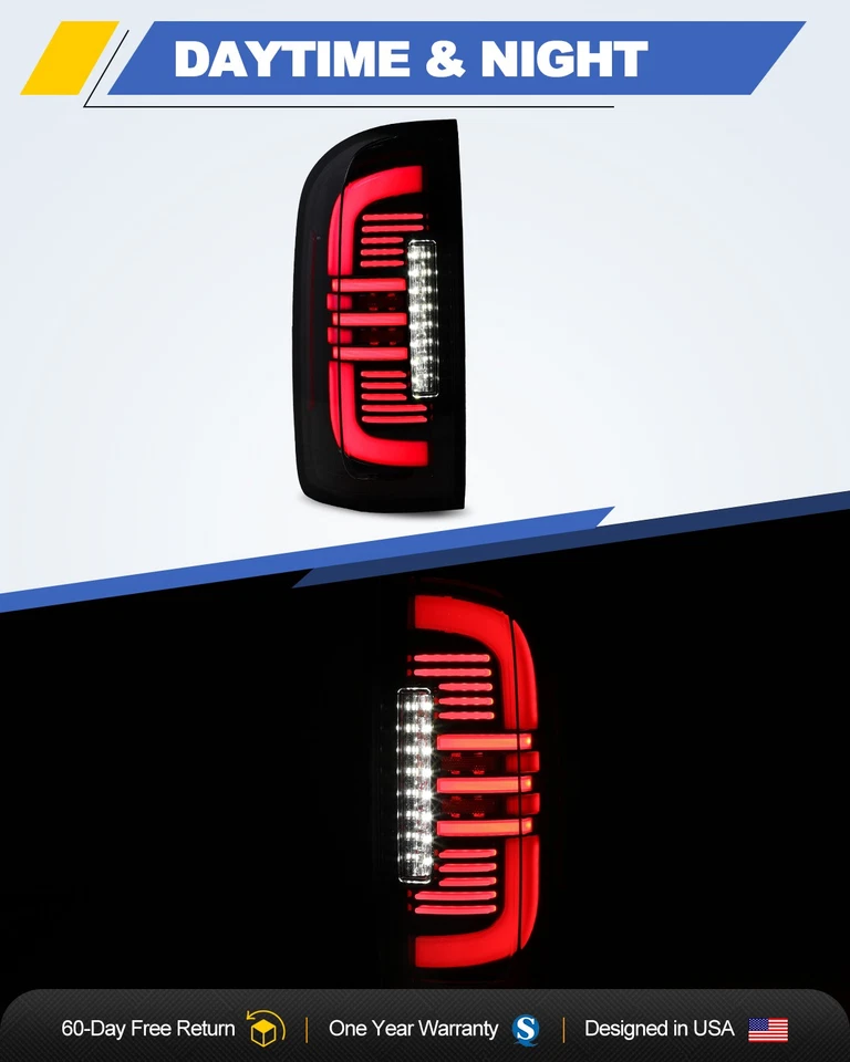 LH+RH w/Bulbs Tail Lights For GMC Canyon Pickup 2015-2022 Rear Brake Taillamps - Image 3 of 4