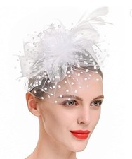 Fascinators Hats 20s 50s Hat Pillbox Hat Cocktail Tea Party Headwear with Veil f