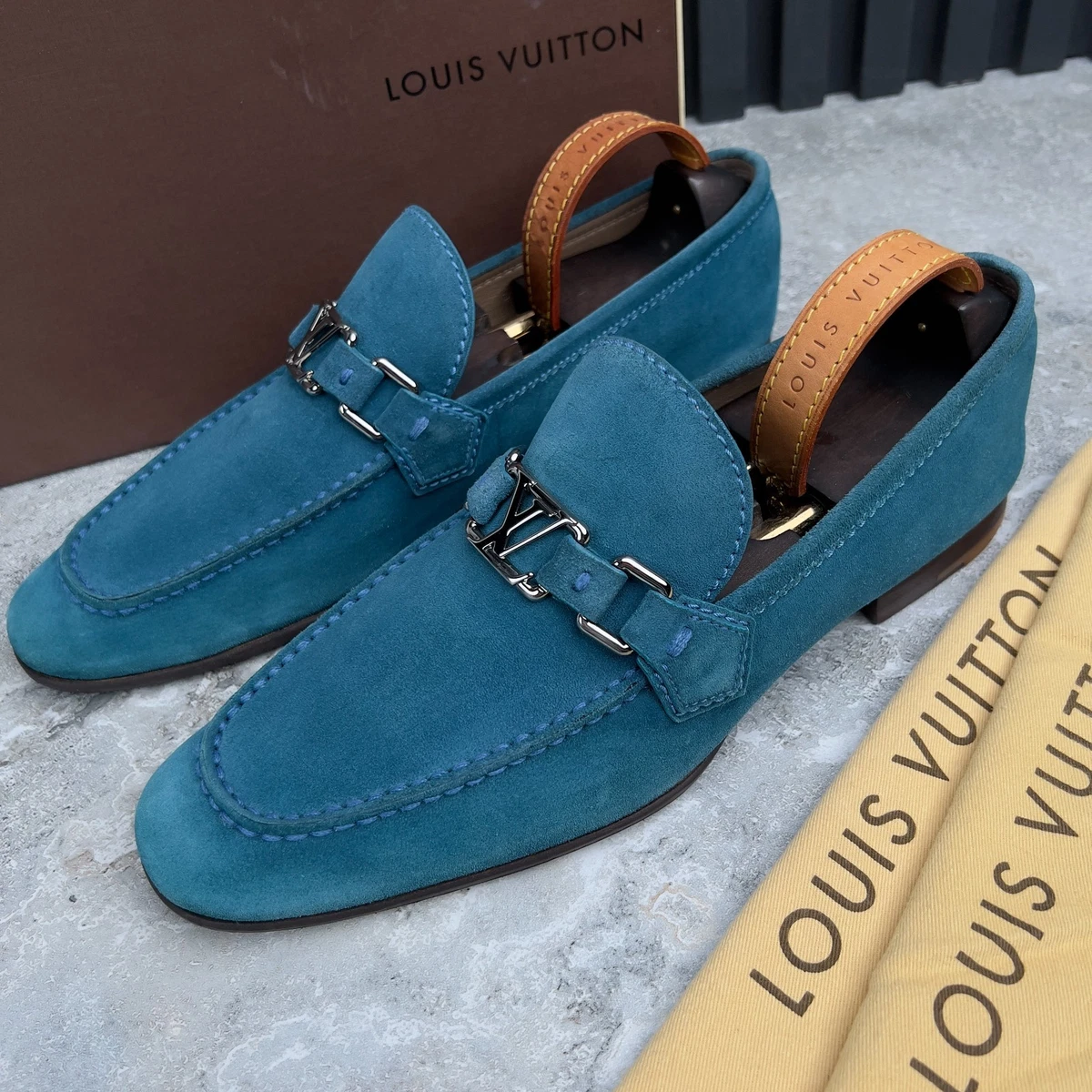 ルイヴィトン アリゾナライン モカシン 7 メンズ スエード ブルー Louis Vuitton Blue Suede Casual Shoes for Men for sale | eBay