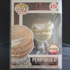 Funko Pop Movie-  IT Pennywise With Wig-  Exclusive - Yellow Eyes- #474 - Rare