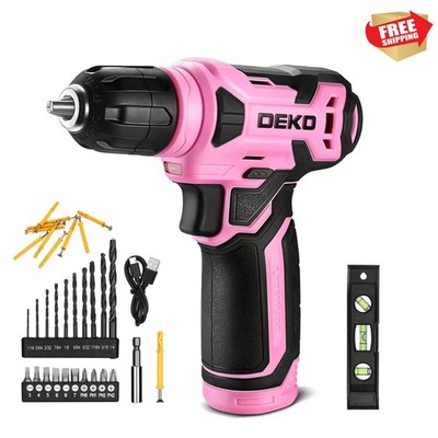 8V Cordless Drill, Drill Set with 3/8''Keyless Chuck, 42pcs Acessories, Built-...