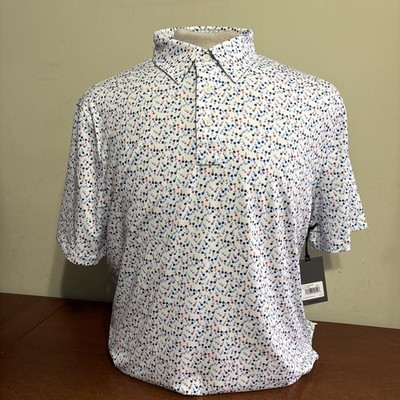 G/Fore Aye Poppy Mens Large or 2XL Floral Golf Polo Shirt New NWT