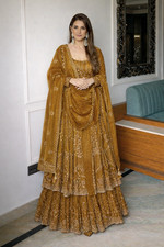 Pakistaner Kleid Salwar Kameez Fertig Zum Tragen Sharara Anzug Hochzeit Party 3